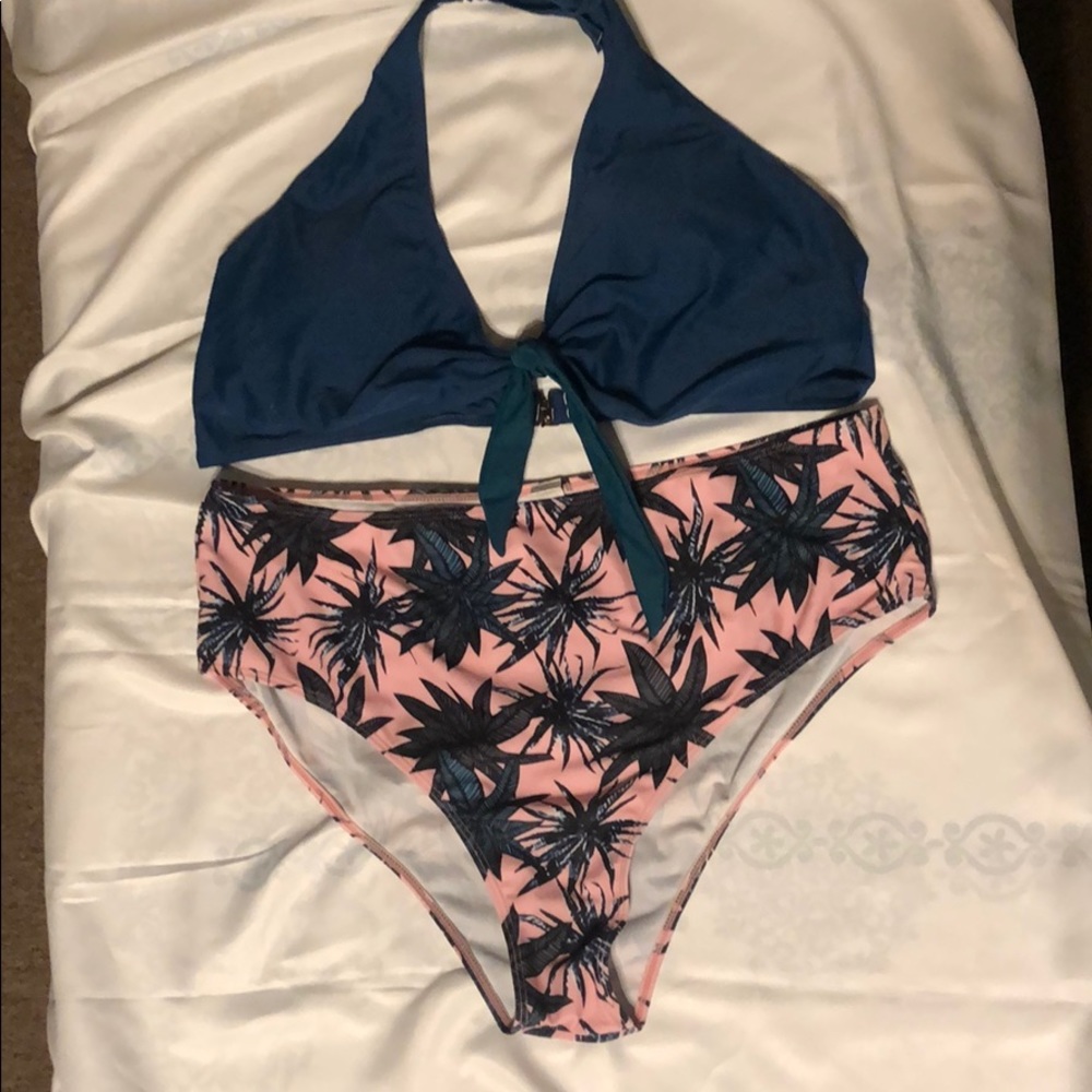 Plus size Two piece high waisted bikini